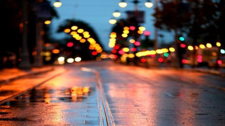 Bokeh city lights wallpaper