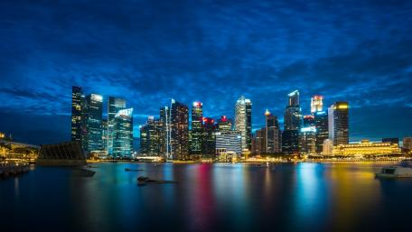 Singapore night skyline wallpaper