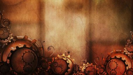 Steampunk abstract art wallpaper