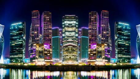 Moscow at night, Russia wallpaper