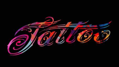 Vibrant Tattoo Logo Design wallpaper