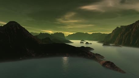 Golden Fjord wallpaper