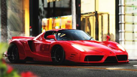 Stunning Red Ferrari Supercar Wallpaper wallpaper