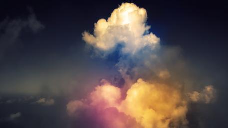Vibrant Cumulus Clouds in a Serene Sky wallpaper