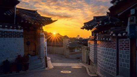 Bukchon Hanok street wallpaper