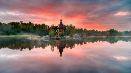 Church of St. Andrew at Vuoksa wallpaper
