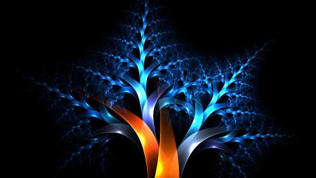 Interweaving trees - Digital artwork wallpaper