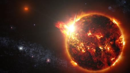 DG Canum Venaticorum mega flare wallpaper