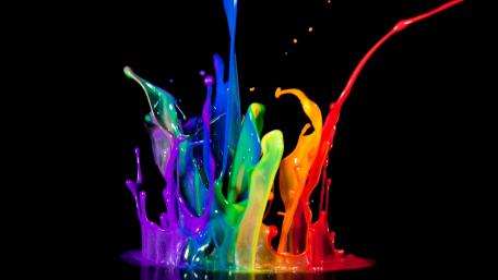 Neon color splash wallpaper