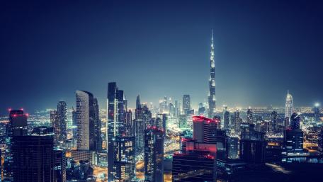 Dubai city lights wallpaper