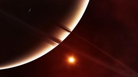 Eclipse in the Cosmic Darkness wallpaper