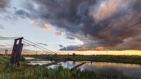 Hanging bridge wallpaper