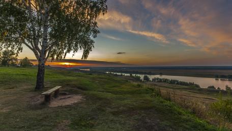 Oka River in Konstantinovo wallpaper