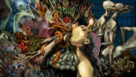 Psychedelic art wallpaper