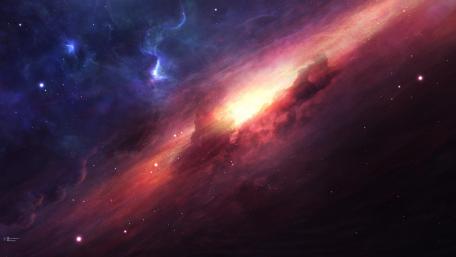 Digital space art wallpaper