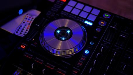 DJ Console in Neon Ambiance wallpaper