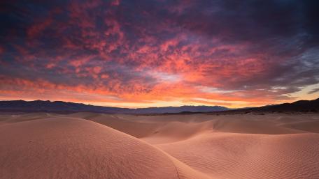 Sunset Serenity over Desert Dunes wallpaper
