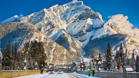 Winter in the Town of Banff wallpaper