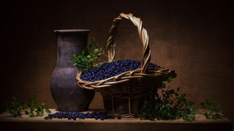 Fruit basket wallpaper