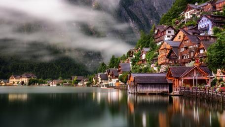 Hallstätter See & Hallstatt wallpaper
