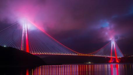 Yavuz Sultan Selim Bridge at night wallpaper