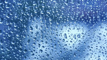 Raindrop Symphony in Blue wallpaper