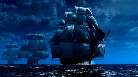 Sailing Through the Mystical Night wallpaper