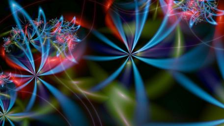 Vibrant Floral Mesh Abstract Design wallpaper