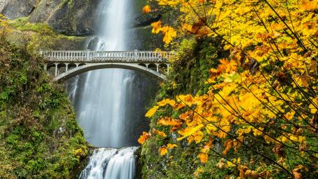 Benson Footbridge at Multnomah Falls (Oregon) wallpaper