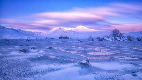 Rannoch Moor in winter, Scotland wallpaper