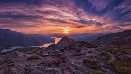 Loch Katrine from Ben A'an (Scotland) wallpaper