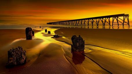 Golden sunset wallpaper