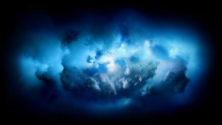 Blue clouds wallpaper