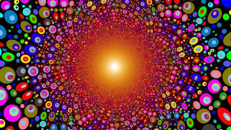 Multicolor psychedelic art wallpaper
