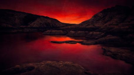 Burning sunset wallpaper