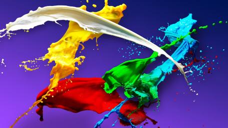 Vibrant Collision of Liquid Artistry wallpaper