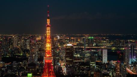 Tokyo night skyline wallpaper