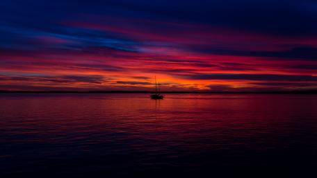 Bellingham Bay sunset wallpaper