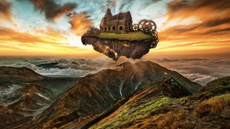 Floating island wallpaper