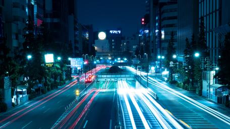 Tokyo night lights wallpaper