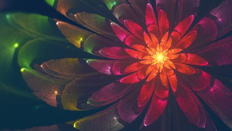 Floral fractal wallpaper