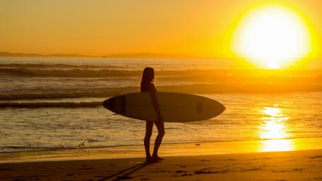 Surfing into the Sunset wallpaper