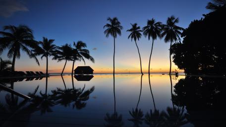 Maldives sunset reflection wallpaper