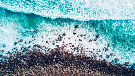 Seashore from above wallpaper