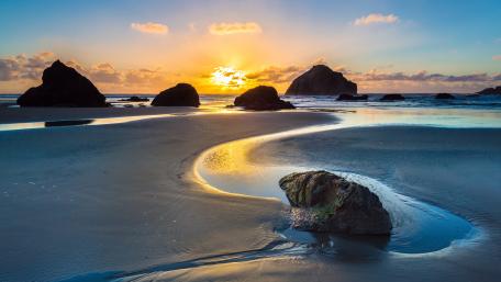 Bandon State Park seastacks wallpaper