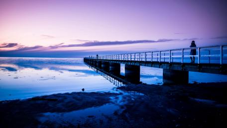 Pier in Ribersborg Beach (Malmo) wallpaper