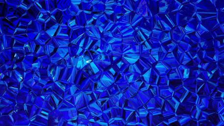 Prismatic Blue Polygon Pattern Artistry wallpaper