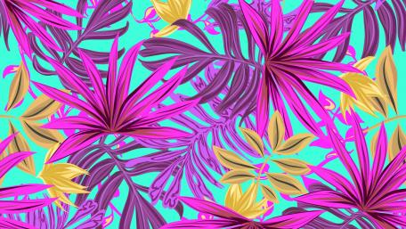 Tropical leaves pattern wallpaper