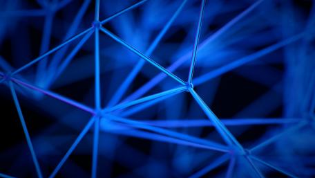 Digital Blue Geometry Network wallpaper