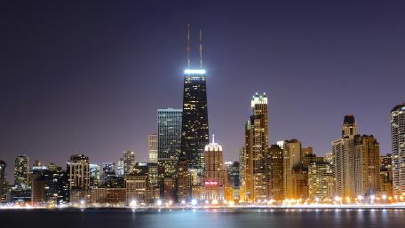 Chicago downtown and John Hancock Center wallpaper
